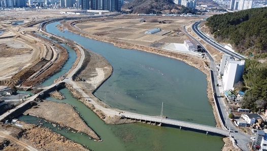 조만강 마찰교 일원 하상정비공사 (하상정비 후)