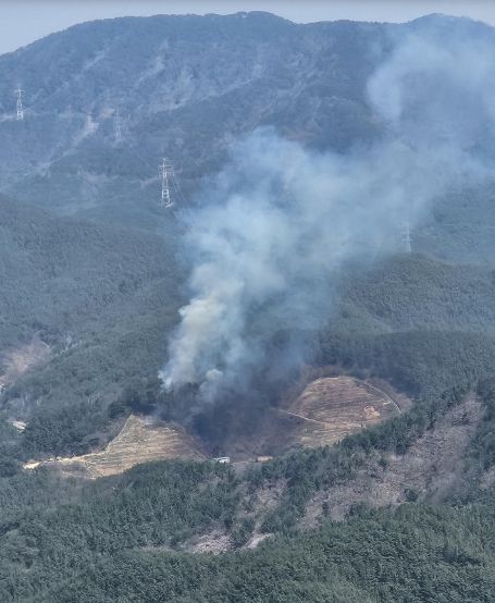 진주시 명석면 외율리 산불