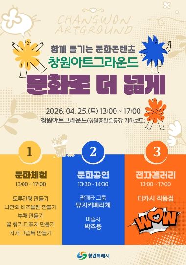 창원특례시, 도심 속 문화놀이터'창원아트그라운드, 문화로 더 넓게'개최